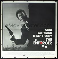 6a127 ENFORCER linen 6sh '76 photo of Clint Eastwood as Dirty Harry with his gun by Bill Gold!
