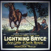 6a130 LIGHTNING BRYCE linen chap 3 6sh '19 art of fallen Jack Hoxie tied to runaway horse, serial!