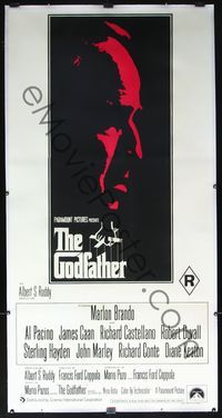 6a212 GODFATHER linen Aust 3sh '72 best Marlon Brando profile, Francis Ford Coppola crime classic!