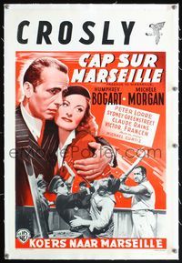 6a429 PASSAGE TO MARSEILLE linen Belgian R50s different image of Humphrey Bogart & Michele Morgan!