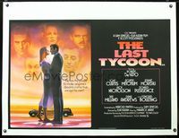 6a290 LAST TYCOON linen British quad '76 Elia Kazan, different art of De Niro & Moreau by Landi!
