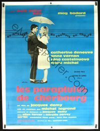 6a024 UMBRELLAS OF CHERBOURG linen French 1p '64 Demy's Les Parapluies de Cherbourg,Deneuve by Chica