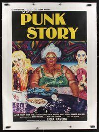 6a378 DESPERATE LIVING linen Italian 1p '78 John Waters, great different art by Avelli, Punk Story!