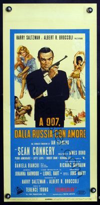 6a095 FROM RUSSIA WITH LOVE Italian locandina '64 different art of Sean Connery as Bond & girls!