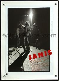 6a349 JANIS linen Japanese '75 completely different image of Joplin performing on stage!