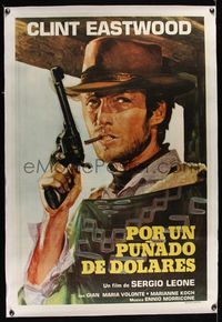 6a254 FISTFUL OF DOLLARS linen Argentinean R70s Leone's Per un Pugno di Dollari, art of Eastwood!