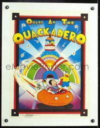 6a161 QUASI AT THE QUACKADERO linen special 19x25 poster '76 wacky surreal cartoon by Cruikshank!
