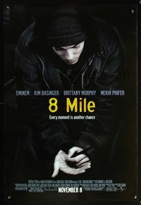 6b029 8 MILE DS advance 1sh '02 Eminem, Curtis Hanson directed, Detroit, rap music!