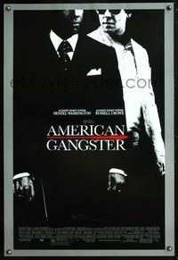 6b039 AMERICAN GANGSTER DS 1sh '07 Denzel Washington, Russell Crowe, Ridley Scott directed!