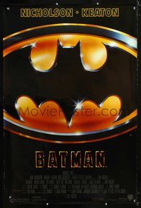 6b059 BATMAN 1sh '89 Michael Keaton, Jack Nicholson, directed by Tim Burton!