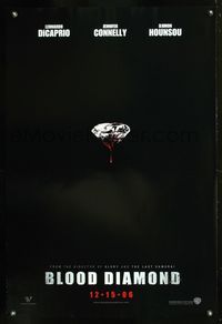 6b081 BLOOD DIAMOND DS advance 1sh '06 Edward Zwick directed, Leonardo DiCaprio & Djimon Hounsou!