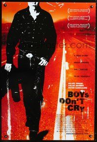 6b091 BOYS DON'T CRY 1sh '99 Hilary Swank, a true story about finding the courage to be yourself!