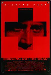 6b092 BRINGING OUT THE DEAD DS advance 1sh '99 paramedic Nicolas Cage, Arquette, Martin Scorsese!