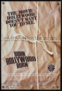 6b096 BURN HOLLYWOOD BURN DS 1sh '98 Eric Idle as Alan Smithee, cool brown paper bag poster image!