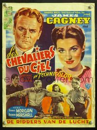 6c576 CAPTAINS OF THE CLOUDS Belgian '40s art of pilot James Cagney, Brenda Marshall!