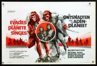 6c600 ESCAPE FROM THE PLANET OF THE APES Belgian '71 cool Ray artwork of apes on the run!