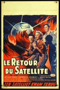 6c610 FLAME BARRIER Belgian '58 the first satellite that returned to Earth brought Hell with it!
