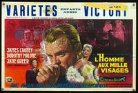 6c655 MAN OF A THOUSAND FACES Belgian '57 art of James Cagney as Lon Chaney Sr., Dorothy Malone!