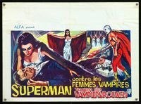 6c696 SAMSON VS THE VAMPIRE WOMEN Belgian '62 El Santo Contra Las Mujeres, wrestler & vampires!