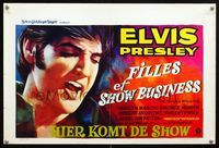 6c728 TROUBLE WITH GIRLS Belgian '69 great close up art of singing Elvis Presley!