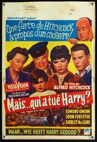 6c729 TROUBLE WITH HARRY Belgian '55 Alfred Hitchcock, Edmund Gwenn, Shirley MacLaine