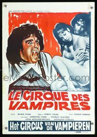 6c736 VAMPIRE CIRCUS Belgian '72 English Hammer horror, vampire artwork, sexy girl!