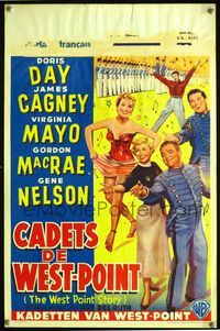 6c739 WEST POINT STORY Belgian '50 dancing cadet James Cagney, Virginia Mayo, Doris Day!