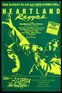 6c081 HEARTLAND REGGAE/RASTA & THE BALL English double crown '80 artwork of Bob Marley!