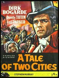 6c085 TALE OF TWO CITIES English half crown '58 great art of Dirk Bogarde on his way to execution!