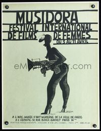 6c109 MUSIDORA FESTIVAL INTERNATIONAL DU 3 AU 11 AVRIL French 22x28 70s wild Bretecher sci-fi art!