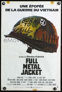 6c097 FULL METAL JACKET French 15x23 '87 Stanley Kubrick bizarre Vietnam War movie!