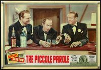 6c260 THREE LITTLE WORDS Italian 13x19 pbusta '51 Fred Astaire and Red Skelton at a bar!