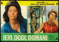 6c244 YESTERDAY, TODAY & TOMORROW Italian photobusta '64 sexy Sophia Loren, Marcello Mastroianni!