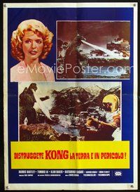 6c239 TERROR OF GODZILLA Italian photobusta '75 Mekagojira no gyakushu, Toho, Godzilla, sci-fi!