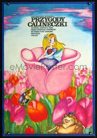 6c539 THUMB PRINCESS Polish 26.5x38.25 '79 great art of Japanese anime Thumbelina by Bodnar!