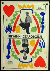6c380 INNOCENT SORCERERS Polish 23x33 '60 Andrzej Wajda, colorful Wojciech Fangor art!
