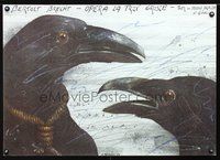 6c406 THREE PENNY OPERA Polish 23x33 '82 Andrzej Pagowski art of crow with noose!