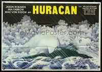 6c191 HURRICANE Italy/Span 1sh '79 Jan Troell directed, great art of sexy storm!