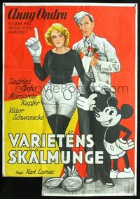 6c269 FAIR PEOPLE Swedish '30 Carl Lamac's Die vom Rummelplatz, Anny Ondra as Mickey Mouse!
