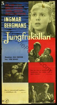 6c358 VIRGIN SPRING Swedish stolpe '60 Ingmar Bergman's Jungfrukallan, Max von Sydow, Valberg!