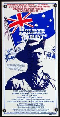6d086 BREAKER MORANT Aust daybill '80 Bruce Beresford classic Aussie war movie!