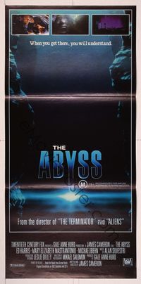 6d032 ABYSS Aust daybill '89 James Cameron directed, Ed Harris, Mary Elizabeth Mastrantonio!