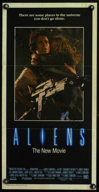 6d036 ALIENS Aust daybill '86 James Cameron, some places in the universe you don't go alone!