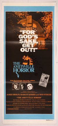 6d040 AMITYVILLE HORROR Aust daybill '79 AIP, great image of haunted house, for God's sake get out!
