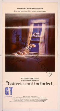 6d058 BATTERIES NOT INCLUDED Aust daybill '87 Spielberg, art of Cronyn, Tandy & robots by Struzan!