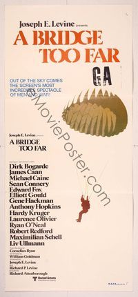6d089 BRIDGE TOO FAR Aust daybill '77 Caine, Connery, Bogarde, James Caan, Attenborough directed!