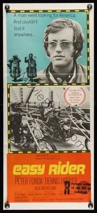6d176 EASY RIDER Aust daybill '69 Peter Fonda, motorcycle biker classic directed by Dennis Hopper!