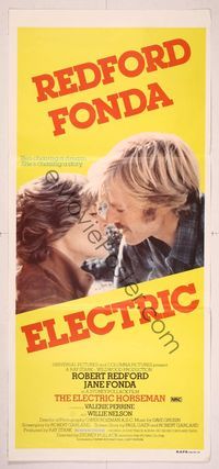 6d180 ELECTRIC HORSEMAN Aust daybill '79 Sydney Pollack, great image of Robert Redford & Jane Fonda
