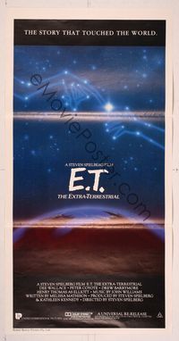 6d174 E.T. THE EXTRA TERRESTRIAL Aust daybill R85 Steven Spielberg classic, constellation art!
