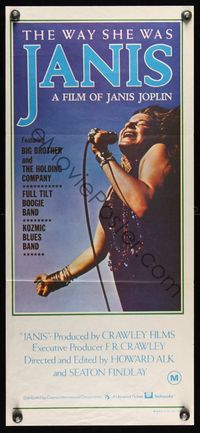 6d269 JANIS Aust daybill '75 great image of Joplin singing into microphone by Jim Marshall!